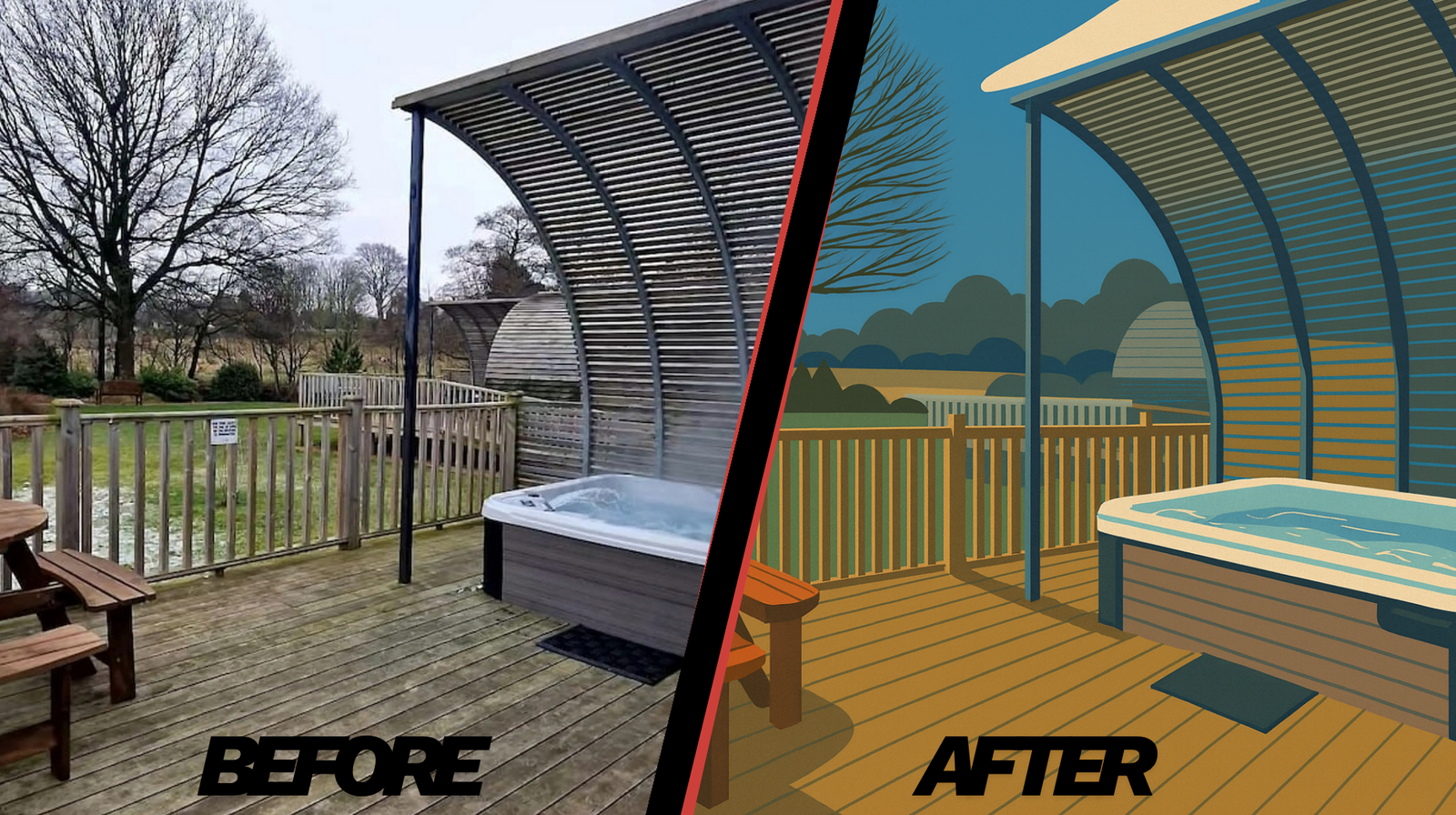 1930s Art Deco Digital Render Of Your Holiday Let